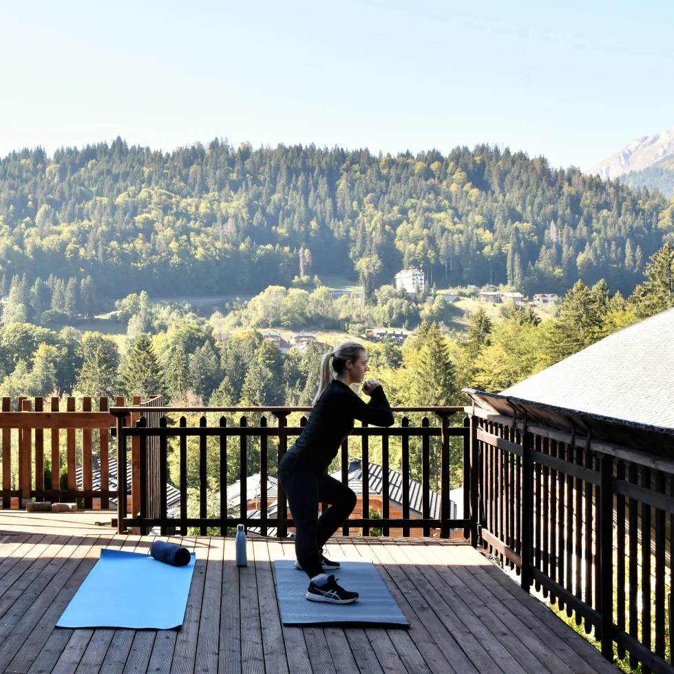 Yoga at our Morzine chalet